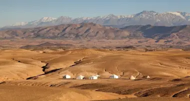 Atlas Mountains silhouette at dusk